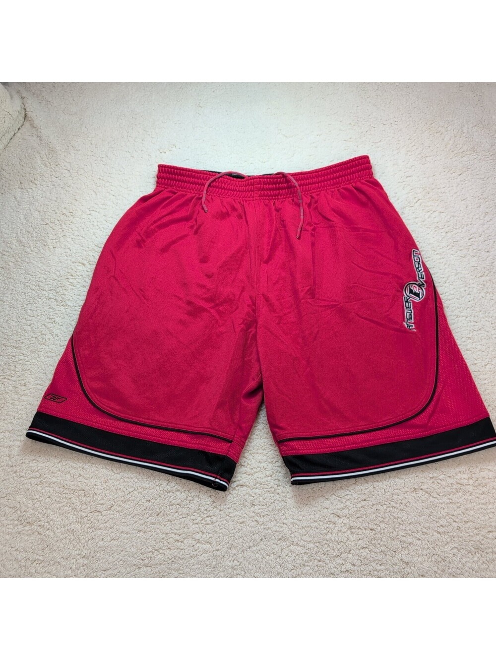 Y2K Reebok Allen Iverson Basketball Shorts Red Men 2XL Vintage I3 Limted Edition